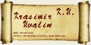 Krasimir Uvalin vizit kartica